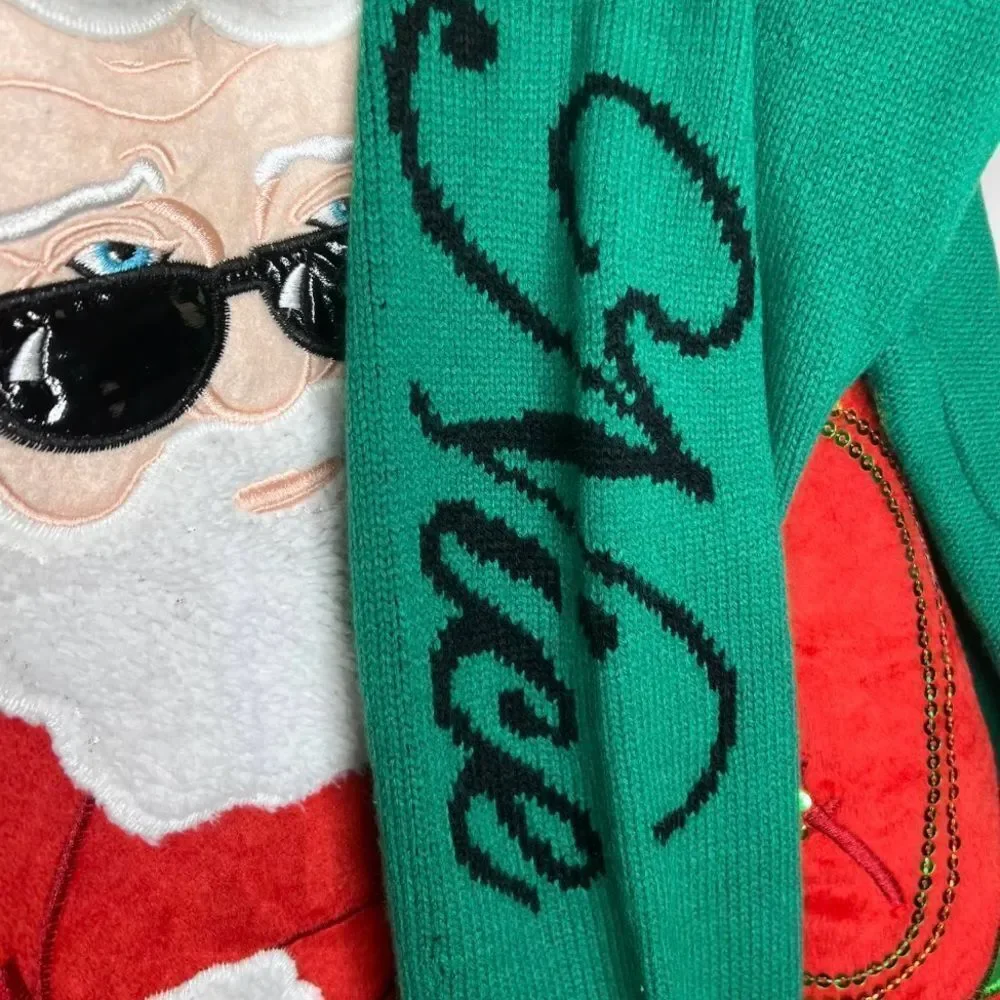 Naughty Nice Santa Ugly Christmas Sweater Two Toned Men’s XXL Holiday Time - Picture 3 of 5